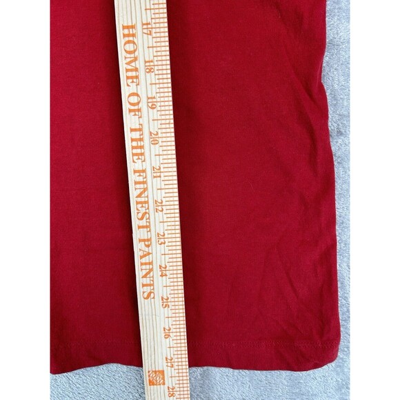 Nike Tee Shirt Large Men's Red Maroon Long Sleeve Swoosh Just Do It Casual - Picture 7 of 7